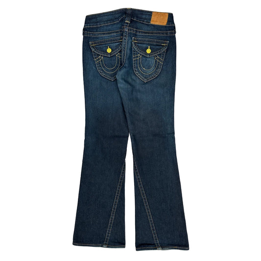 Vintage True Religion Boot Cut Jeans - 32W UK 10 Blue Cotton