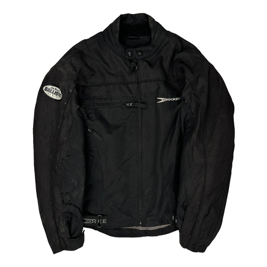 Vintage Joe Rocket Motorcycle Jacket - Large Black Polyester