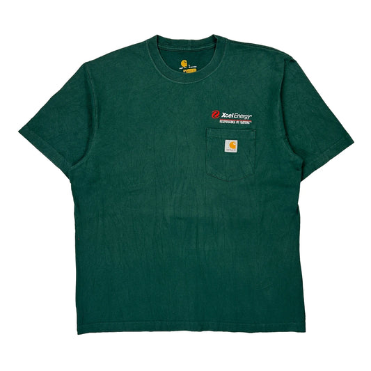 Xcel Energy Carhartt T-Shirt - Large Green Cotton