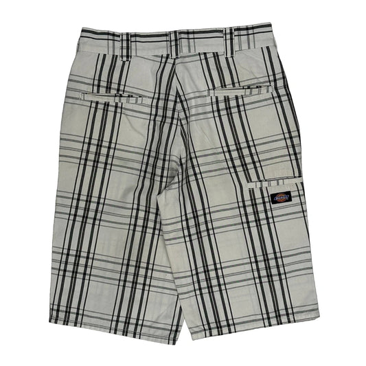 Vintage Dickies Checked Shorts - 28W 11L White Cotton