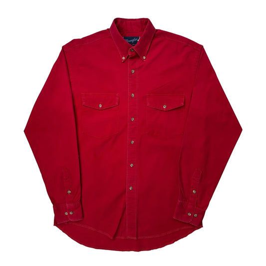 Wrangler Shirt - Medium Red Cotton