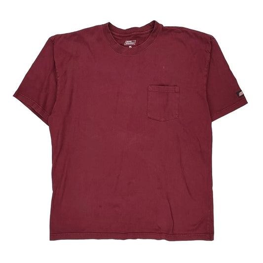 Dickies T-Shirt - 2XL Burgundy Cotton