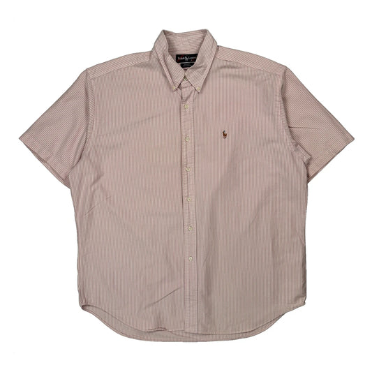 Blake Shirt Ralph Lauren Striped Short Sleeve Shirt - XL Pink Cotton