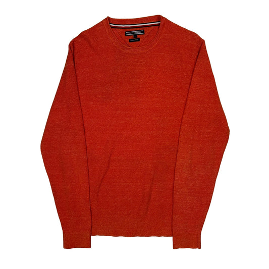 Vintage Tommy Hilfiger Jumper - Large Orange Wool Blend