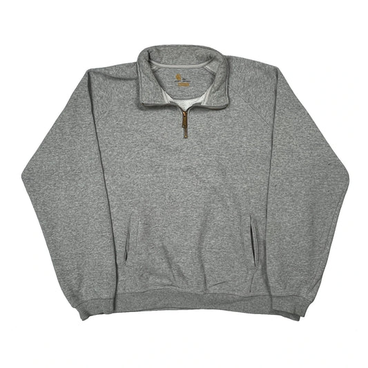 Vintage Carhartt 1/4 Zip - 2XL Grey Cotton Blend