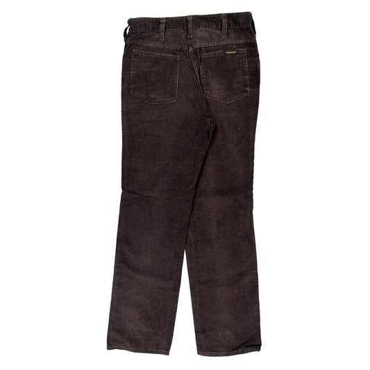 Vintage Wrangler Cord Trousers - 28″ Waist Brown Corduroy