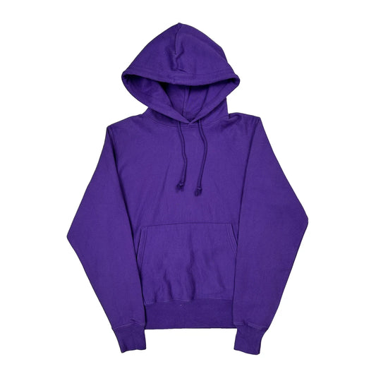 Reverse Weave Champion Hoodie - Small Purple Cotton