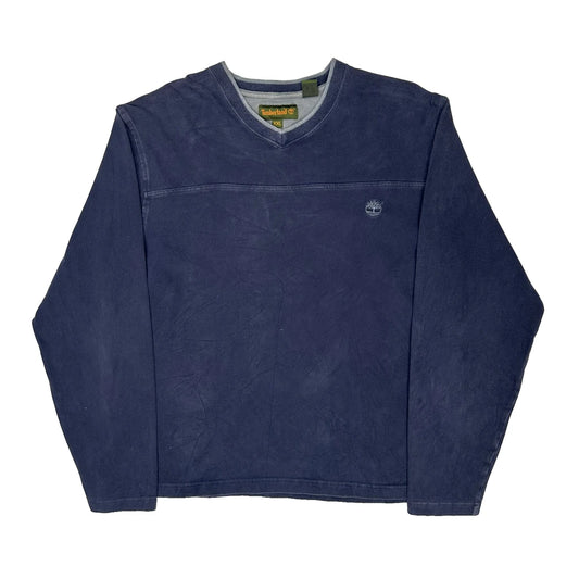 Timberland Long Sleeve T-Shirt - 2XL Blue Cotton