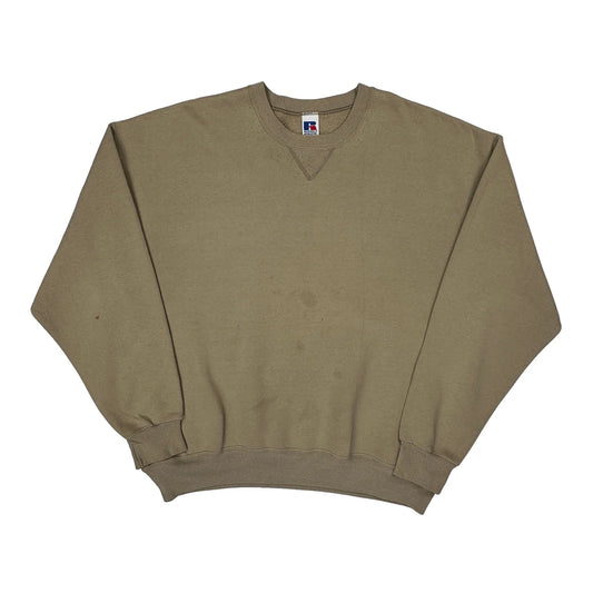 Russell Athletic Sweatshirt - 2XL Beige Cotton