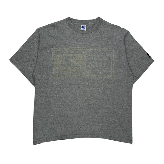 Vintage Made In USA Starter Graphic T-Shirt - XL Grey Cotton