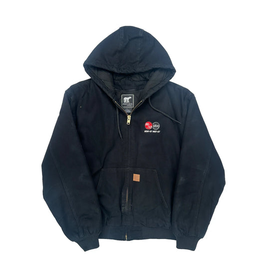 Vintage Wjrt-Tv Abc 12 White Bear Clothing Jacket - Large Black Cotton