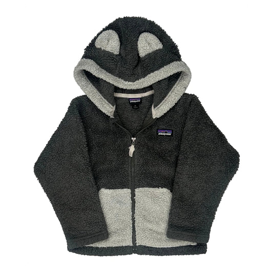 Age 3 Patagonia Fleece Hoodie - 2XS Grey Polyester