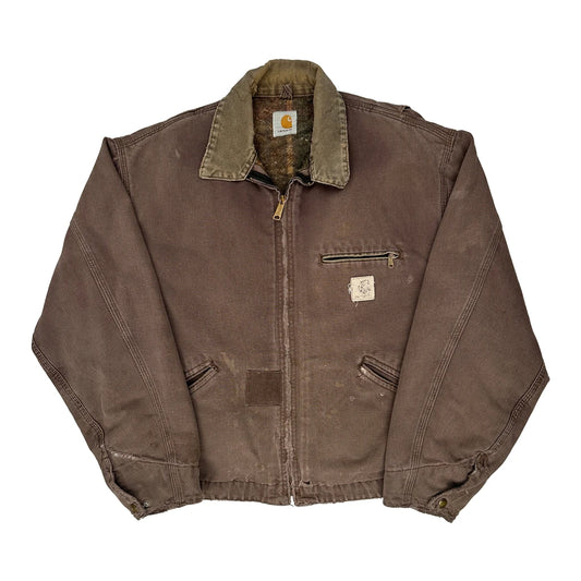 Vintage Carhartt J97 Cht Detroit Jacket - Large Brown Cotton