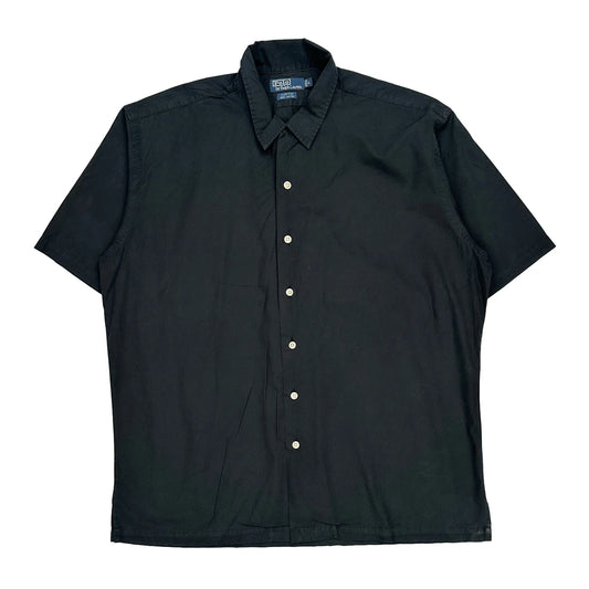 Polo By Ralph Lauren Short Sleeve Shirt - Large Black Cotton
