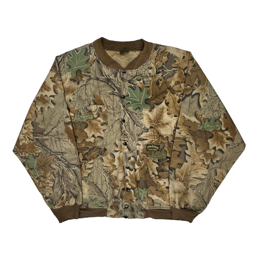 Made In USA Spartan Camo Bomber Jacket - 2XL Green Polyester Blend