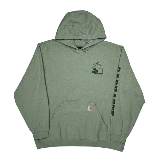 Carhartt Hoodie - 2XL Green Cotton
