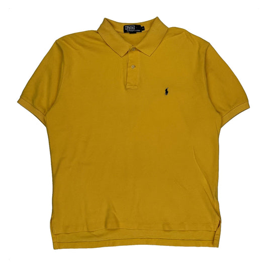 Polo By Ralph Lauren Polo Shirt - Large Yellow Cotton