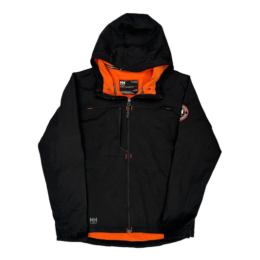Vintage Workwear Helly Hansen Waterproof Jacket - Large Black Polyester