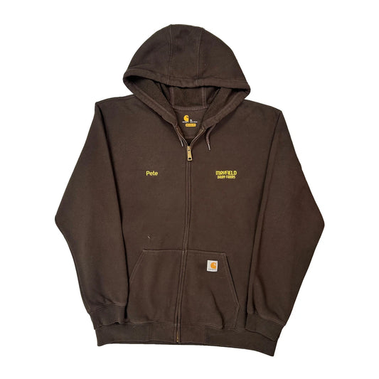 Vintage Mayfield Dairy Farms Carhartt Full Zip Hoodie - XL Brown Cotton