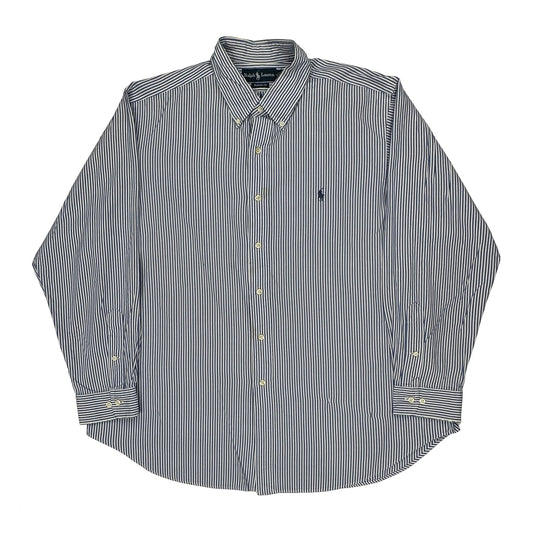 Ralph Lauren Striped Shirt - XL Blue Cotton
