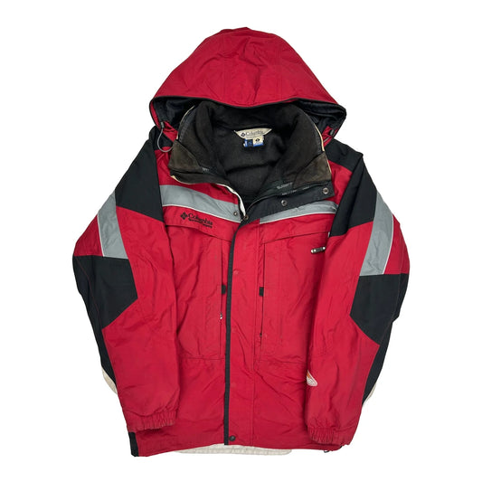 Columbia Ski Jacket - Medium Red Polyester