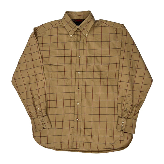 Tommy Hilfiger Checked Shirt - Medium Beige Cotton
