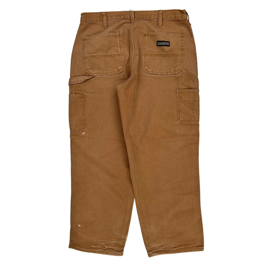 Vintage Dakota Grizzly Carpenter Trousers - 33W 30L Brown Cotton