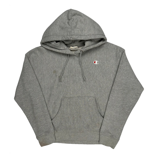 Reverse Weave Champion Hoodie - Medium Grey Cotton Blend