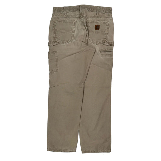Carhartt Carpenter Trousers - 33W 33L Beige Cotton