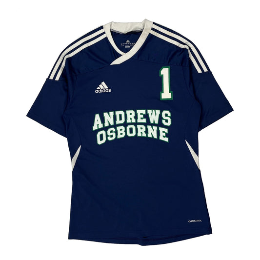 Vintage Andrews Osborne Adidas Football Jersey - Small Blue Polyester