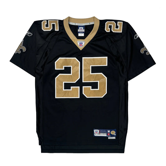 New Orleans Saints Reebok Bush Nfl Jersey - Medium Black Polyester