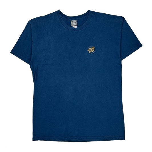 Roses Santa Cruz Graphic T-Shirt - Medium Blue Cotton