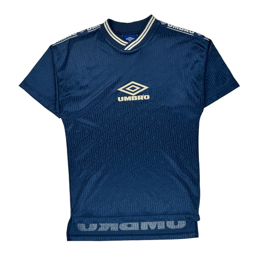Umbro Football Shirt - Small Blue Polyester