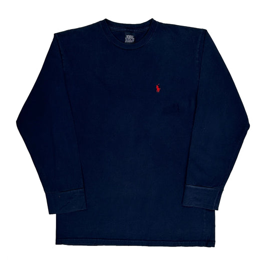 Vintage Polo By Ralph Lauren Long Sleeve T-Shirt - XL Navy Cotton