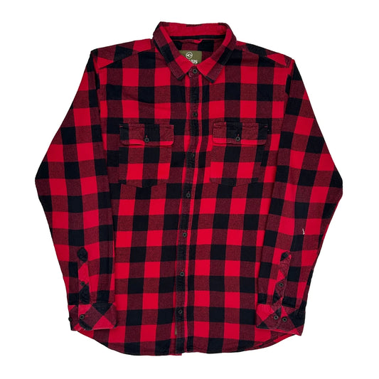 Levis Checked Flannel Shirt - Large Red Cotton