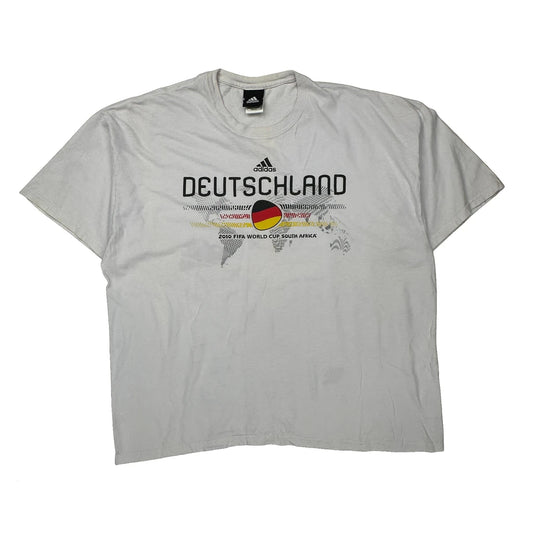 Vintage Germany National Team Adidas Football T-Shirt - 2XL White Cotton