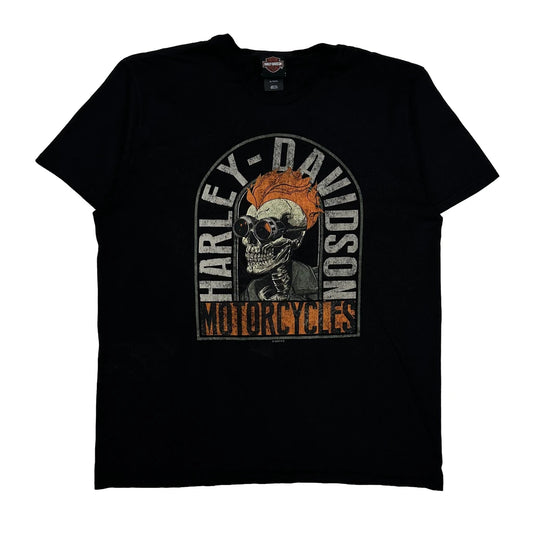 Vintage Mt. Rainier Harley Davidson Graphic T-Shirt - XL Black Cotton