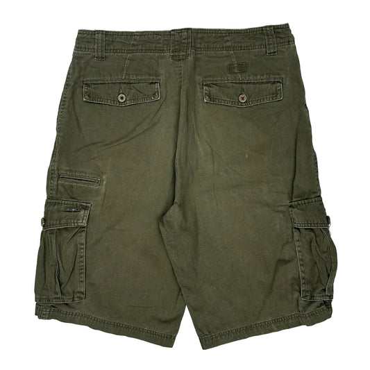 O''Neill Cargo Shorts - 33W 10L Green Cotton