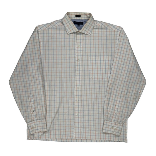 Tommy Hilfiger Checked Shirt - Large White Cotton