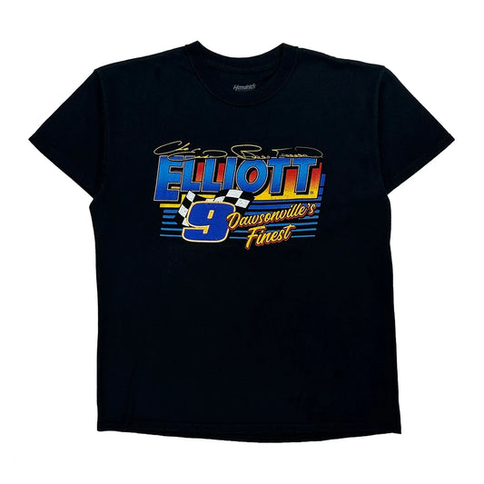Nascar Hendrick Graphic T-Shirt - Large Black Cotton