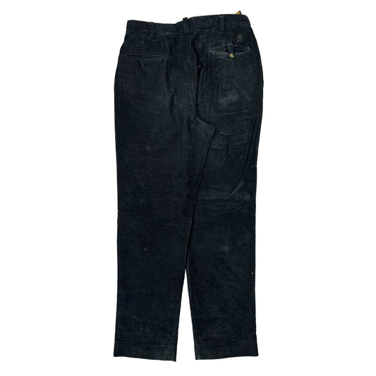 Vintage Tommy Hilfiger Cord Trousers - 32″ Waist Black Corduroy