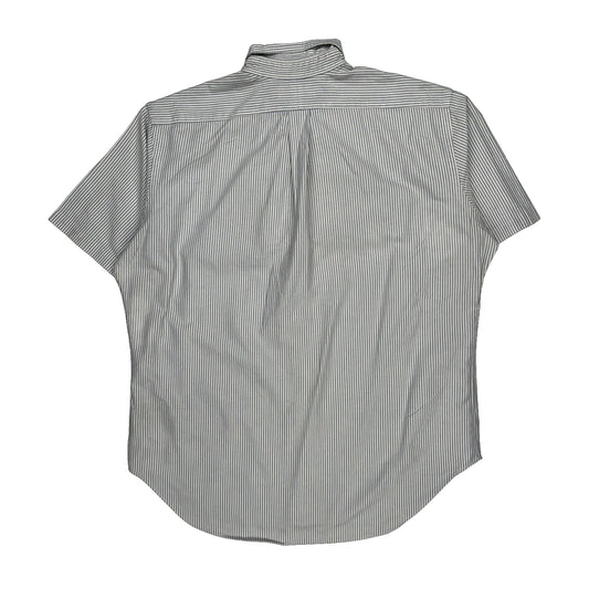 Ralph Lauren Striped Short Sleeve Shirt - Large Blue Cotton