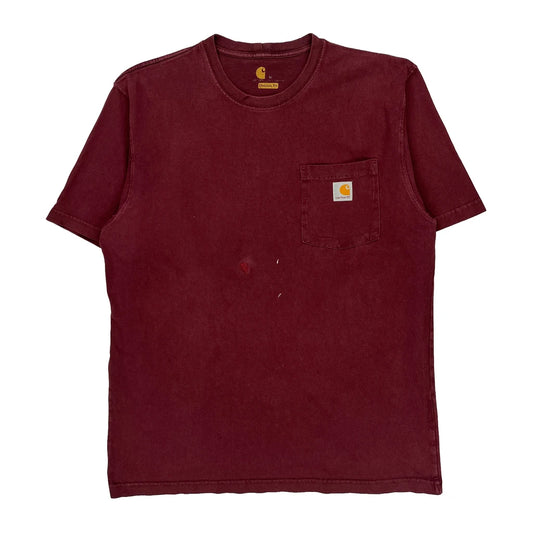 Carhartt T-Shirt - Medium Burgundy Cotton