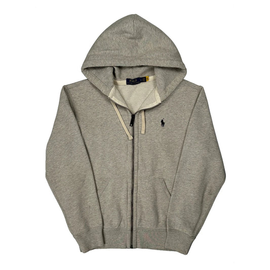 Vintage Polo By Ralph Lauren Hoodie - Small Grey Cotton