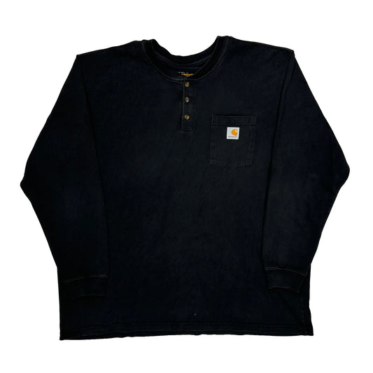 Vintage Original Fit Carhartt Long Sleeve T-Shirt - 2XL Black Cotton