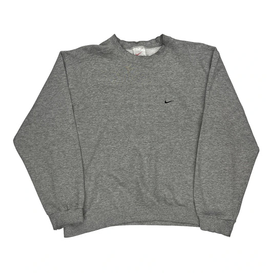 Nike Sweatshirt - XL Grey Cotton Blend