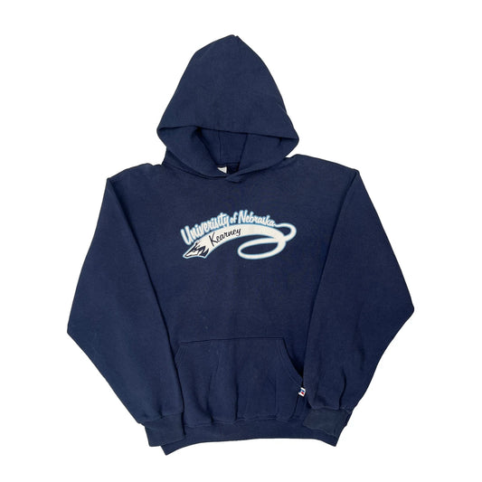 Vintage University Of Nebraska Kearney Russell Athletic College Hoodie - Medium Blue Cotton