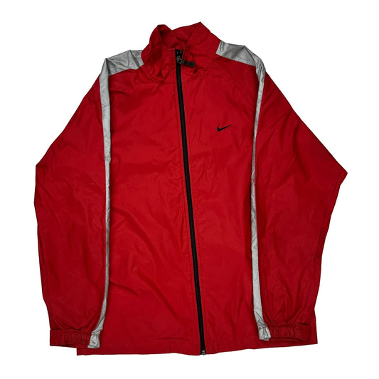 Nike Windbreaker - Small Silver Polyester