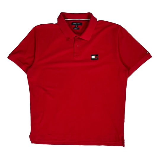 Tommy Hilfiger Slim Fit Polo Shirt - 2XL Red Cotton