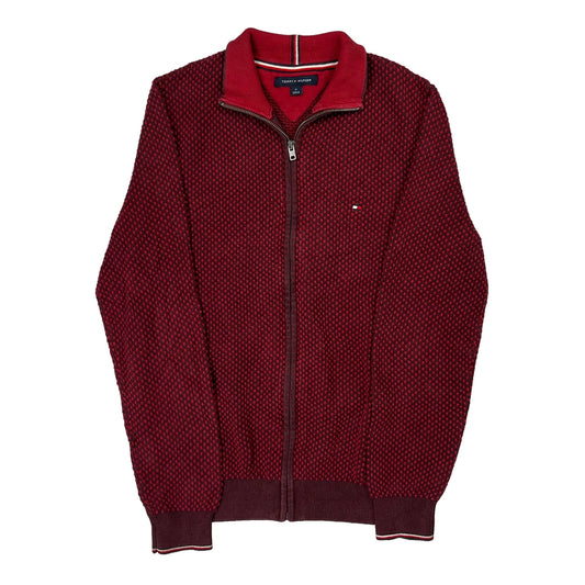 Vintage Tommy Hilfiger Zip Up - Medium Red Cotton